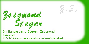 zsigmond steger business card